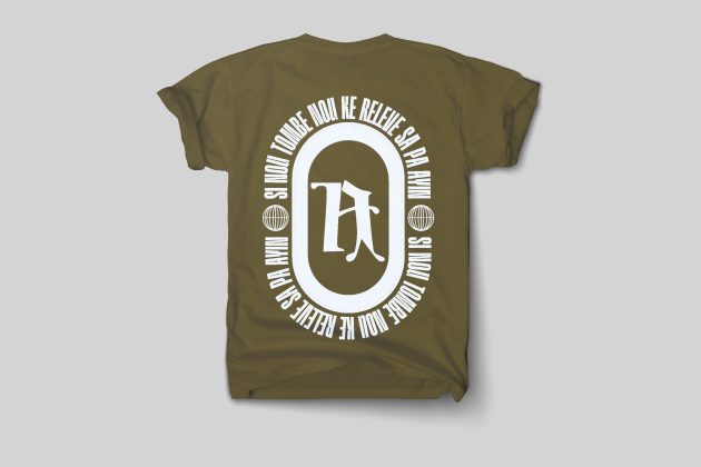Photo tee-shirt kaki avec motif