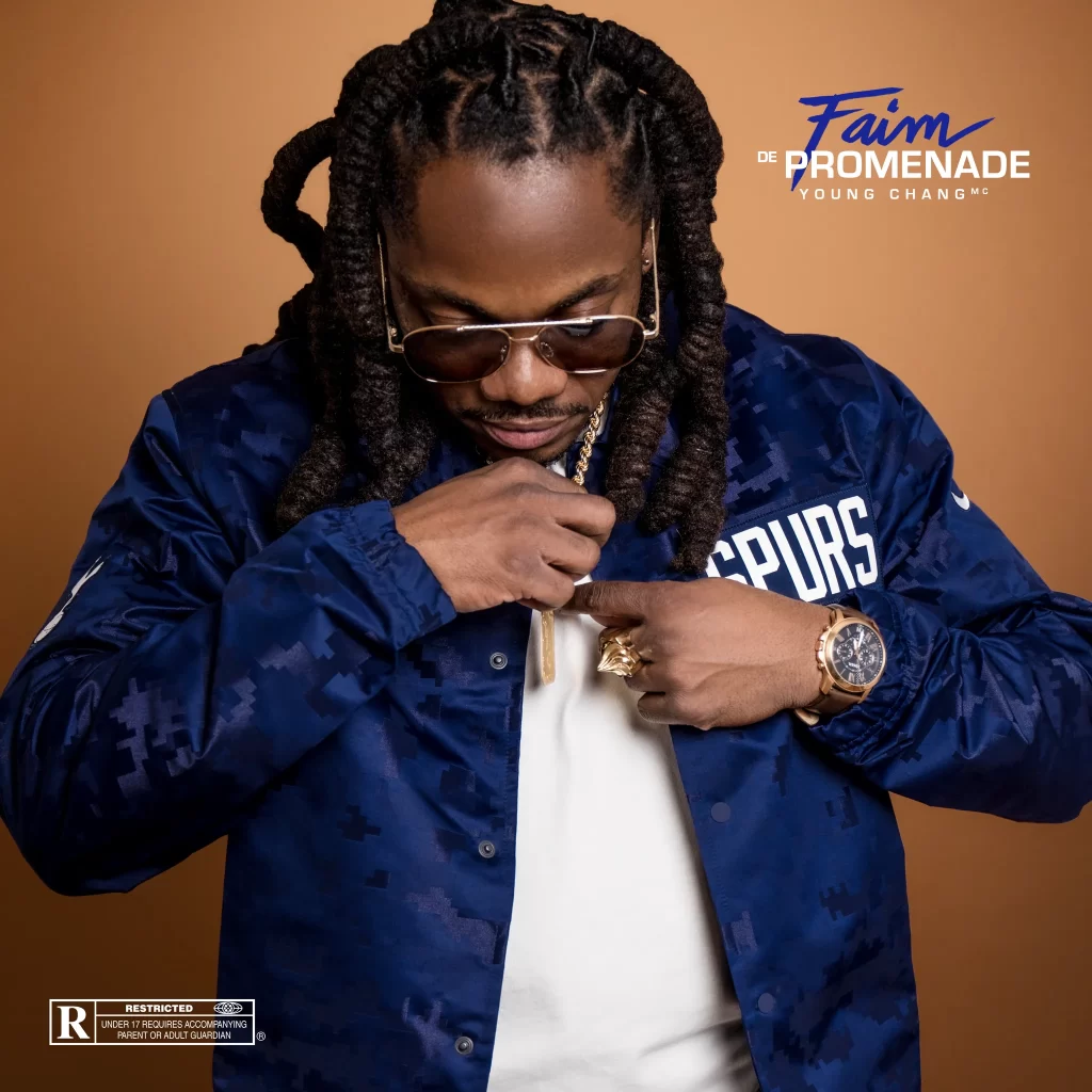 Young chang Mc pose pour la pochette de son EP "Faim de promenade"